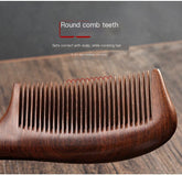 Rounded Teeth Wooden Comb For Scalp Care