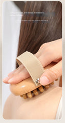 Wooden Massage Brush with Smooth Rounded Bristles