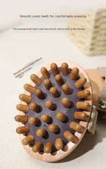 Wooden Massage Brush with Smooth Rounded Bristles