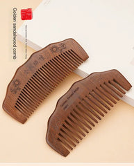 Golden Thread Sandalwood Comb – Premium Gift Comb