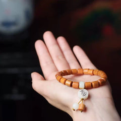 Peace Charm Bodhi Bracelet Wooden Bead Jewelry