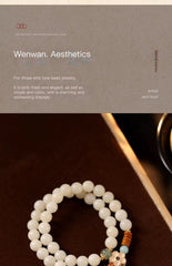 Bodhi Seed Double-Strand Bracelet – Floral Charm Spiritual Jewelry