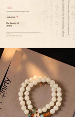 Bodhi Seed Double-Strand Bracelet – Floral Charm Spiritual Jewelry