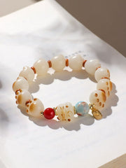 Handcrafted Bodhi Seed Cat’s Paw Bracelet – Lucky Charm Spiritual Jewelry