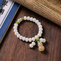 White Jade Bodhi Bracelet – Handcrafted Spiritual Jewelry