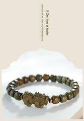 Green Sandalwood Bead Bracelet – Timeless Elegance with Natural Charm