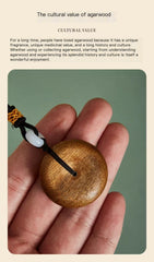 Agarwood Safety Buckle Necklace – Fragrant Elegance with Vintage Craftsmanship