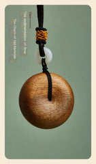 Agarwood Safety Buckle Necklace – Fragrant Elegance with Vintage Craftsmanship