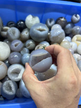 Natural Agate Geode Spheres Crystal Balls with Sparkling Interiors