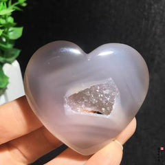Natural Agate Heart-Shaped Crystals – Love, Elegance, and Positive Energy