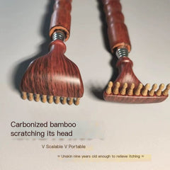 Adjustable Wooden Back Scratcher with Scalable Red Sandalwood 