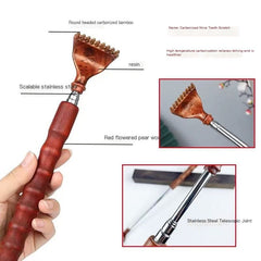 Adjustable Wooden Back Scratcher with Scalable Red Sandalwood 
