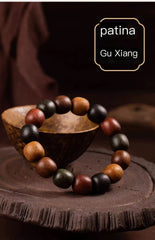 Multi-Tone Incense Bead Bracelet – Rustic Elegance