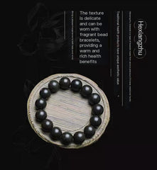 Black Incense Bead Bracelet – Traditional Chinese Fragrant Health Jewelry