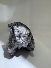 Calcite Skull with Feather Motif – Natural Crystal Mineral Sculpture