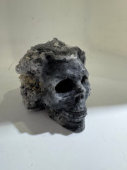 Natural Calcite Crystal Skull Sculpture Stone Art Decor