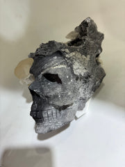 Natural Calcite Crystal Cluster Sculpture – Unique Hand-Carved Stone Decor