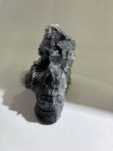 Natural Calcite Crystal Skull Sculpture – Raw Stone & Crystal Cluster Decor