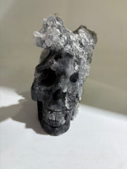 Raw Calcite Crystal Skull Sculpture