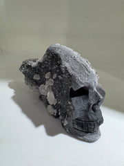 Raw Calcite Crystal Skull Natural Stone Decor