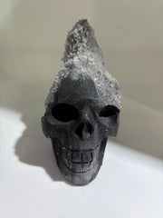 Raw Calcite Crystal Skull Sculpture Natural Stone Decor