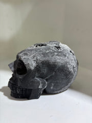 Calcite Skull with Raw Crystal Clusters