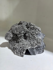 Calcite Skull with Raw Crystal Clusters