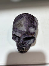 Mystic Veins Energy Gem Fluorite Skull – Hand-Carved Crystal Skull with Natural Geode Accents