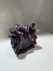 Enchanted Amethyst Dragon Skull – Hand-Carved Raw Crystal Sculpture