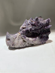 Sphalerite Dragon Head – Unique Purple White Crystal Sculpture