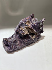 Sphalerite Dragon Head Sculpture – Unique Purple & Beige