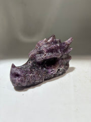 Constellation Sphalerite Dragon Head – Cosmic Purple Crystal Sculpture, Zodiac Fantasy Decor