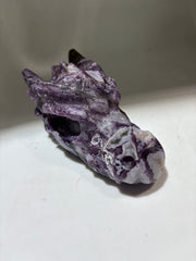 Celestial Sphalerite Dragon Head – Star Map Crystal Sculpture, Constellation-Inspired Fantasy Decor