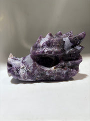 Celestial Sphalerite Dragon Head – Star Map Crystal Sculpture, Constellation-Inspired Fantasy Decor