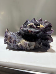 Natural Sphalerite Dragon Head – Constellation Pattern Crystal, Unique Celestial Mineral Sculpture