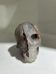 Celestial Geode Fluorite Skull – Hand-Carved Crystal Skull with Natural Druzy Cavity