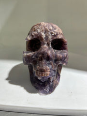 Mystic Veins Raw Fluorite Skull – One-of-a-Kind Crystal Sculpture