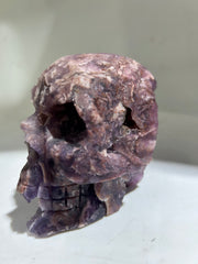Mystic Veins Raw Fluorite Skull – One-of-a-Kind Crystal Sculpture
