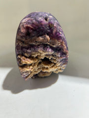 Violet Abyss Raw Fluorite Skull – Unique Crystal Art Sculpture