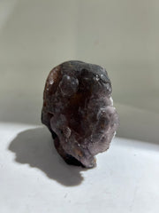 Obsidian Veins Fluorite Skull – Raw Crystal Art Sculpture