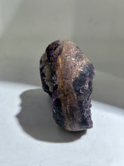 Celestial Geode Fluorite Skull – Raw Crystal Sculpture with Natural Druzy