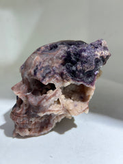 Fluorite Skull Sculpture | Unique Crystal Art Decor