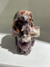 Raw Fluorite Skull | Unique Crystal Skull Sculpture with Earthy Accents