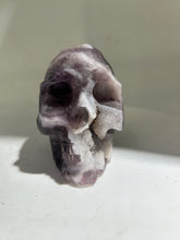 Fluorite Skull | Ethereal Crystal Skull Sculpture | One-of-a-Kind Mineral Art