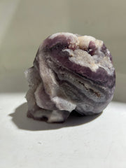 Fluorite Skull | Ethereal Crystal Skull Sculpture | One-of-a-Kind Mineral Art