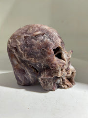 Fluorite Skull | Raw Crystal Skull Sculpture | Unique Gothic Mineral Art