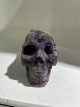 Fluorite Skull with Winged Design | Unique Raw Crystal Gothic Sculpture