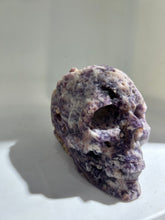 Raw Fluorite Skull Sculpture | Hand-Carved Natural Crystal Art | Unique Mineral Decor