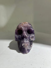 Fluorite Skull | Unique Raw Crystal Sculpture | Artistic Mineral Decor