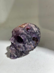 Fluorite Skull | Unique Raw Crystal Sculpture | Artistic Mineral Decor